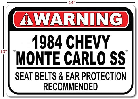 1984 84 Chevy Monte Carlo SS Seat Better Preporučeni brz automobil, metalni garažni znak, zidni dekor, GM Znak automobila - 10x14