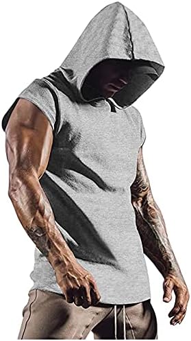 Ljetne Majice Za Muškarce Muške Fitnes Mišiće Bez Čvrstih Kapuljača Bodybuilding Tops Suha Mješavina