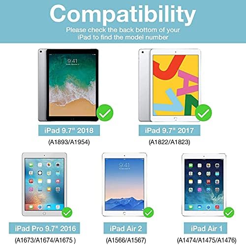 Procase [2 Pack zaštitni ekran za iPad 9.7 / iPad Pro 9.7 / iPad Air 2 / iPad Air snop sa FOLIO SMART futrolom za iPad 9.7 / iPad Ai