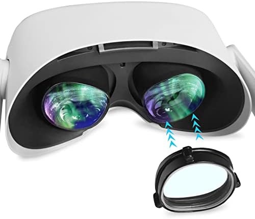 Umetak za sočiva kompatibilan sa Oculus Quest 2 - Sonicgrace VR Oculus Quest 2 Myopia staklo za sočiva sa filterom plavog svjetla, magnetni okvir od legure i kombinacija sočiva, jednostavan za instalaciju