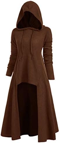 Ženska kapuljača plus veličina vintage ogrtač visokog haljina