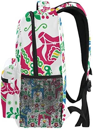 Prilagođeni ruksak za konje Dala personalizirali su vaše ime Tekst jastuka za dječake Djevojke Tinejdžeri Casual Travel Bag Computer