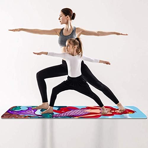 Unicey Mermaid Stage debela neklizajuća Vježba & amp; fitnes 1/4 prostirka za jogu za jogu Pilates & vježba za fitnes na podu
