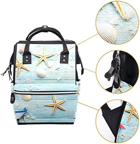 Guerotkr putni ruksak, vrećice za pelene, ruksačka torba za pelene, ploča s šljokicama zvijezda plava uzorak