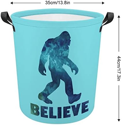 Bigfoot Sasquatch vjeruje da je korpa za veš sklopiva visoka korpa za odjeću sa ručkama torba za odlaganje