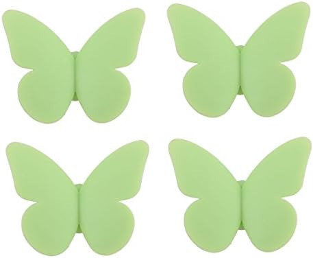 Qtqgoitem plastična vrata za domaćinstvo prekidač prozora leptir u obliku naljepnice dugme za usisavanje 4 kom zeleno