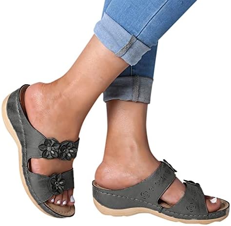 Lovely Nursing Platform sandale za žene, ležerne sandale za žene za žene plaža cvijet clip nožni ljetni plažni sandale