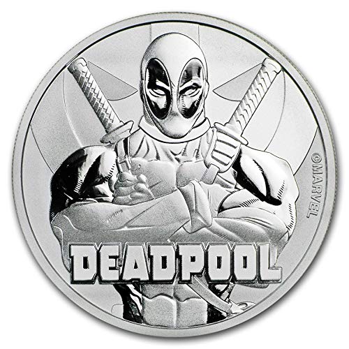 2018 Tuvalu 1 oz .999 Silver Marvel serija Deadpool BU 1 Sjajno neobično nemirkulirano