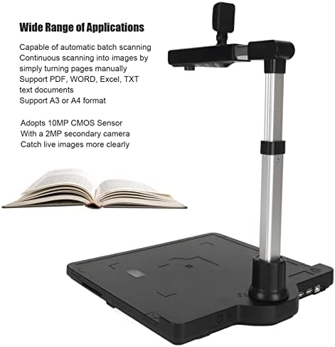 10MP kamera za dokumente Web kamera, prenosiva kamera za dokumente sa dvostrukom kamerom, skener za knjige automatske korekcije sa