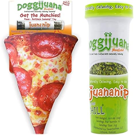 Doggijuana Dobijte Munchies Pizza Catnip igračka za pse SmarterPaw® / Plus Jedna Juananip ™ boca za ponovno punjenje SMARTERPAW® /