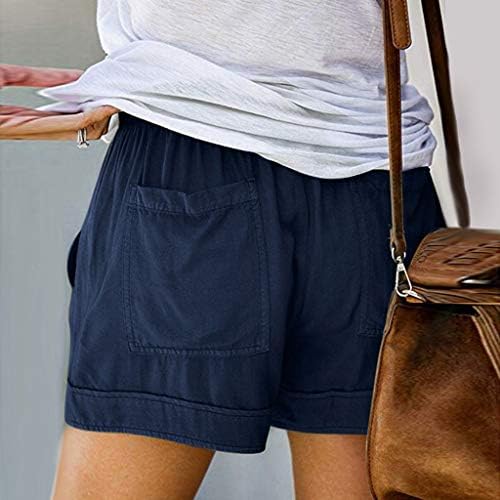 Zsdvbzs ženske ležerne kratke hlače za crtanje ljetne elastične kratke hlače visoke struke plus veličine svjetlosne hlače na plaži