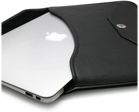 Boxwave Case kompatibilan sa LG gram 16 - Elite kožna messenger torbica, sintetička kožna poklopac koverte za kovertu za LG Gram 16 - Jet crna