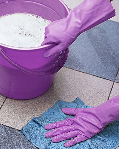 Lindin Day rukavice za čišćenje kuhinje sa pamučnom podstavom, rukavice za čišćenje posuđa za višekratnu upotrebu bez lateksa, 3 para
