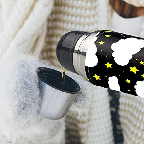 Crna noćna neba izolirana i izolirana od nehrđajućeg čelika Termos boce 16oz, za višekratnu sigurnost, boca sa puštanjem BPA sa čaša poklopcem, držite vruće ili hladno