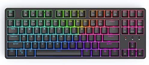 CIY X77 vruća zamjena mehanička tastatura/RGB tastatura za igre / USB C / anti Ghosting/N-key prevrtanje/kompaktan raspored 87 ključ