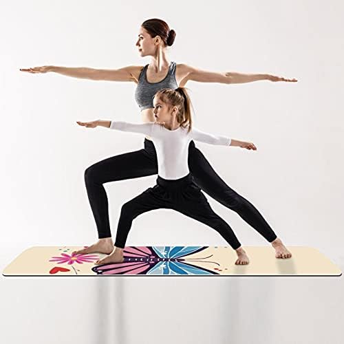 6mm ekstra debela prostirka za jogu, leptir Print ekološki prihvatljivi TPE prostirke za vježbanje Pilates Mat sa za jogu, trening,