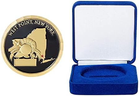 Vojna akademija Sjedinjenih Država Usma Army West Point Challenge Coin i Blue baršun prikaz