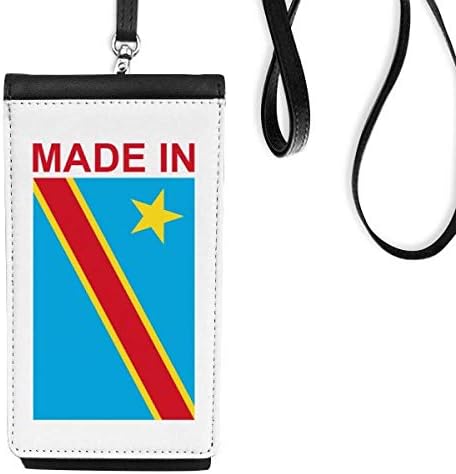 Napravljeno u Kongu Country Love Telefon novčanik torbica Viseće mobilne torbice Crni džep