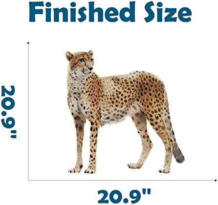 Royolam Lifelike Stay Cheetah Zidni vijuga za životinje Leopard Zidna naljepnica Nepoznatljiva kore i štap Vodootporne zidne umjetničke