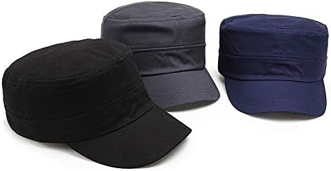 Fasbys Unisex Vojni šešir muškarci za žene Pamuk Twill Stand Top Baseball kapa Podesivi dnevni kadetski šešir