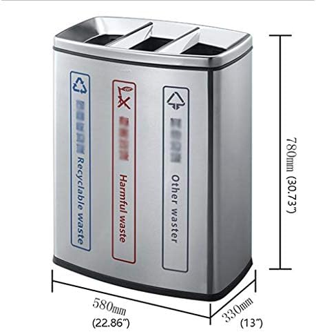 FKJLUN Recikliranje otpadnih aparata za recikliranje bez poklopca RUNBISH RECKLENI CLASSKA KLASIFIKACIJA ČELIKA ČELIKA Kantu za smeće