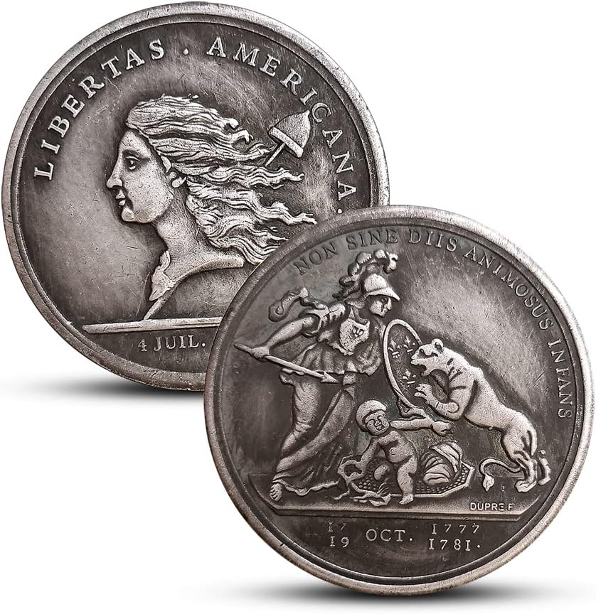 1781. kip slobode sa verzijom kapuljače sa kapuljačom srebrna medalja coin coin antikne srebrna saradnica medalja