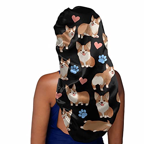 Snilety Leopard uzorak dizajn multifunkcionalni tuš poklopac za kupanje za žene za žene djevojke, spavanje kapa za glavu za glavu
