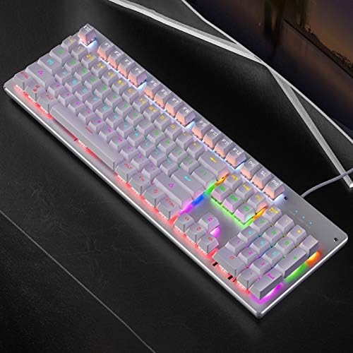 Hevirgo žičana tastatura, žičana igračka mehanička, osovinska tastatura,tastatura,RGB LED pozadinsko osvetljenje Plava Crna za laptopove