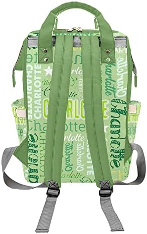 Naziv Zelene sestrinske torbe za torbe od pelene pelene s imenom Prilagođeni personalizirani mumijski ruksak na ramena