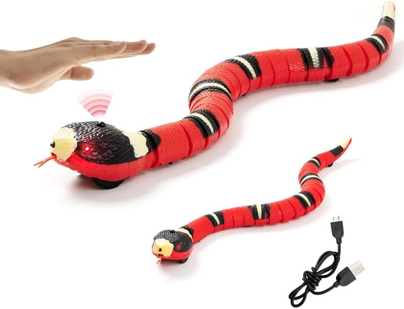 Amchsuri Electric zmijski igrački, pametni senzontni zmijski mačka igračka sa USB punjivom zmijskom igračkom za mačke zmija igračka
