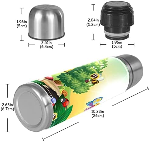 17 oz Vakuum izolirane nehrđajuće čelične boce za vodu Sportska kavana Putnička krigla prarena koža omotana BPA besplatna, različiti