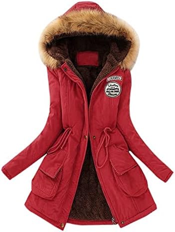 Inesver ženska krzna jakna zima topli kaputi začepljenje zgušnjavaju jakne s dugim pufferima Fuzzy fleece kaputi za obnovke