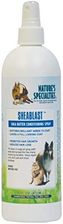 Prirodni specijaliteti SheaBlast sprej za kondicioniranje pasa mačke, netoksično Biorazgradivo, potiče rast dlake, proizvedeno u SAD-u,