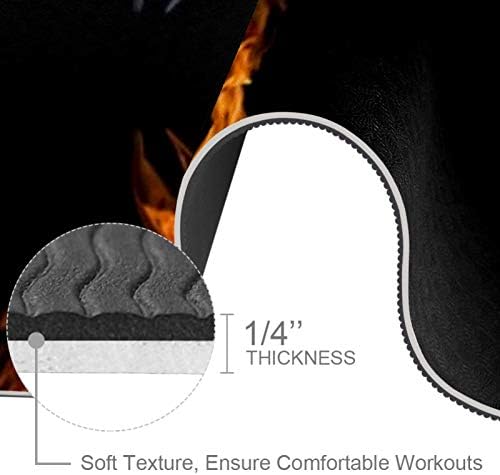 Siebzeh Bird Fire Water Black Premium Thick Yoga Mat Eco Friendly Rubber Health & amp; fitnes Non Slip Mat za sve vrste vježbe joge
