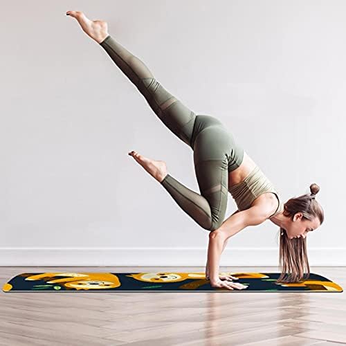 Debela neklizajuća Vježba & amp; fitnes 1/4 prostirka za jogu sa slatkim printom za Yoga Pilates & amp; vježba za fitnes na podu
