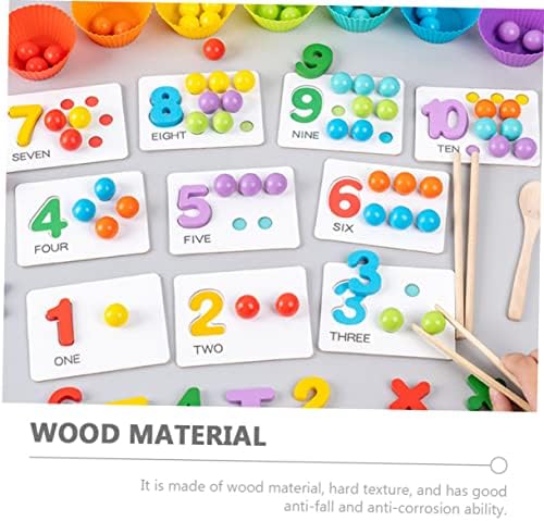 Toyvian 3pcs Montessori Tweezers Toddler Pweezers Puzzle za Toddlers Predškolska zagonetke Drveni isječak Besplatno Puzzle Clip Bambus