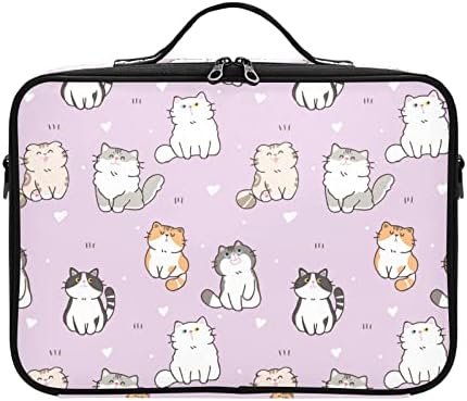 INNEWGOGO mačke Kozmetička torba za žene Travel Toaletska torba sa ručkama na ramenu traku za šminkaste torbe za toaletne vrećice za žene