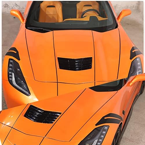 Llkuang Car Hood Creative Dekorativni striptiz za Chevrolet Corvette C7 2014-2019, Star zastava automobila na kapuljaču Vinyl Decal Wrap naljepnica