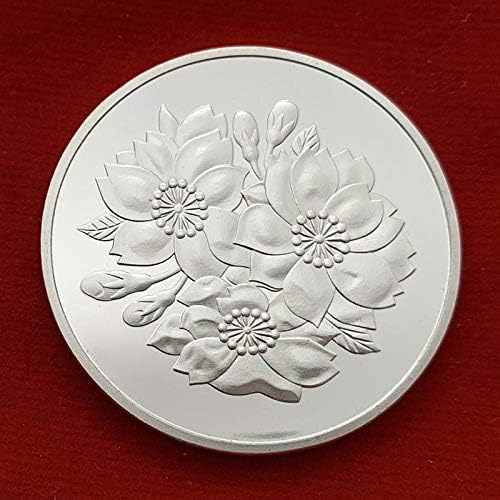 Copy Coin Japanese cvijet trešnje Ženski trešnje Blossom Omiljeni kovanica Kovamorativni sabirni sabirni novčić sa srebrnim novčićima