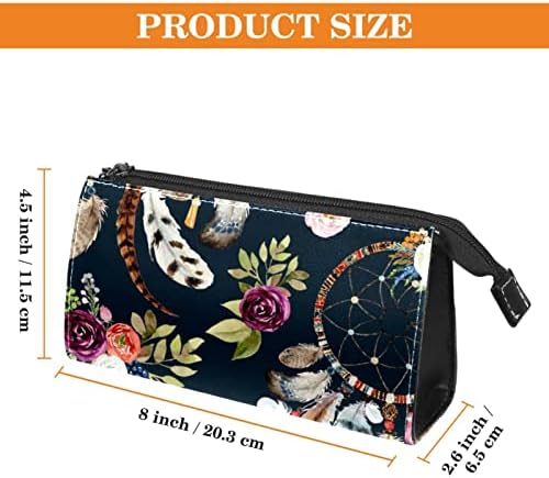 Tbouobt kozmetička torba za žene, šminkerne torbe Sobni toaletni torbica Travel Poklon, etnički cvjetni perjanski hvatač iz snova
