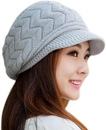 Zimski šeširi za žene pletene kape kapa šeširi ženske zečje lubenice zimski pjenasti viziri za žene sa zavojnicama