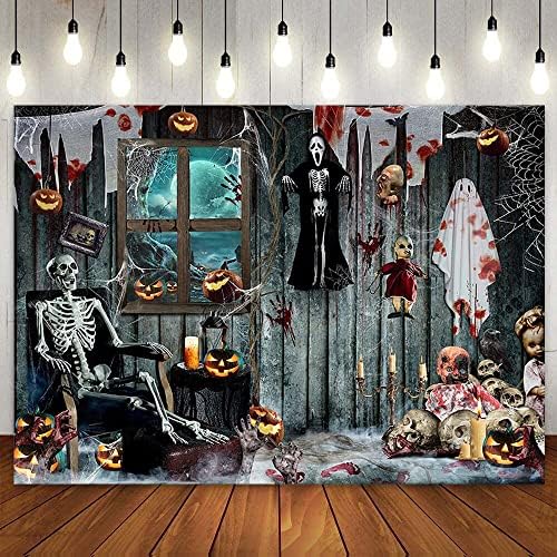 Halloween pozadina za Pography horor lobanje bundeve krvave ruke za pozadinu Banner party ukras Po Booth zid