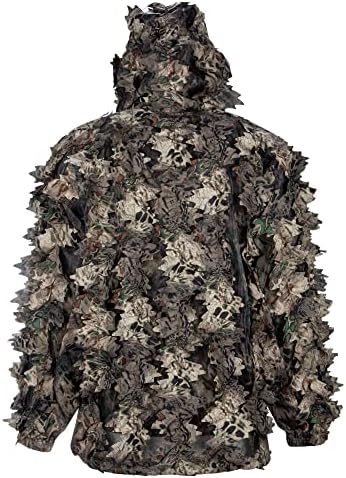 North Mountain Gear - Premium kamuflažna lisnata jakna za muškarce - 1/2 zip sa haubom