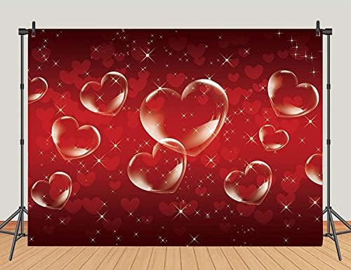 YQ Red Love Heart Glitter Bokeh pozadine ranih 2000-ih fotografija pozadina crveni ukrasi za rođendanske zabave Banner novorođena