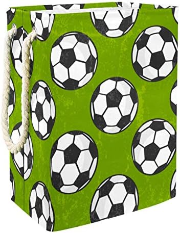 DEYYA Sport fudbalski uzorak zelene korpe za veš Košara visok, čvrst sklopiv za odraslu decu Tinejdžeri dečaci Devojčice u spavaćim sobama kupatilo 19, 3x11, 8x15, 9 in/49x30x40, 5 cm