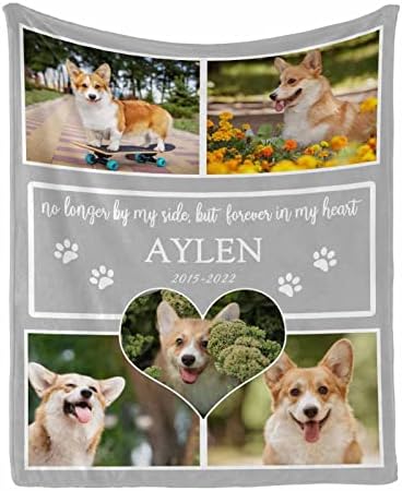 Personalizirani pokrivač za pse, Memorijalni pokloni za kućne ljubimce koji prolaze po mjeri, poklon sjećanja na gubitak psa, pokloni