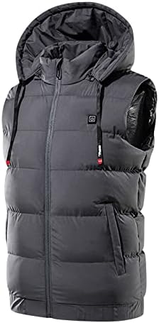 YMosrh Zimske jakne za muškarce Grijani kaput jaknu s kapuljačnim prslukom Termalni topliji muški kaputi i jakne plus veličina