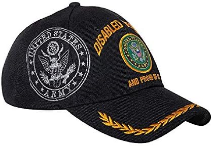 MWS licencirani vojni veterinar za invalide i ponosan na it kapu američke vojske s akrilom s licencom crni šešir s Embro kapom