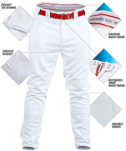 Rawlings Pro 150 Series Game Baseball Pant, Odrasli, pune boje, puna dužina, oborila