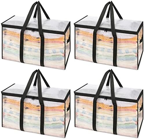 UHOGO Moving Torbe Heavy Duty - 4 pakovanje Extra Velike velike vrećice za pohranu sa jakim ručkama i zatvaračima - izdržljive, vodootporne